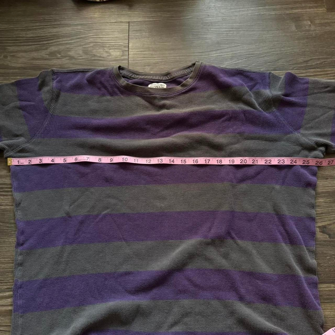 Purple and grey striped longsleeve