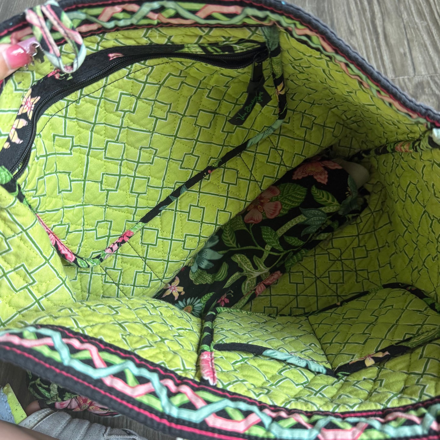 Vera Bradley botanical tote bag