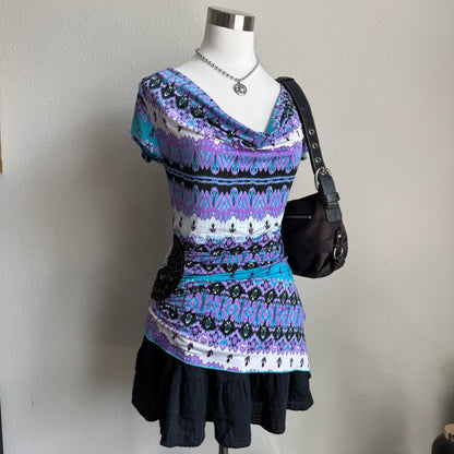 Dots beaded patterned top