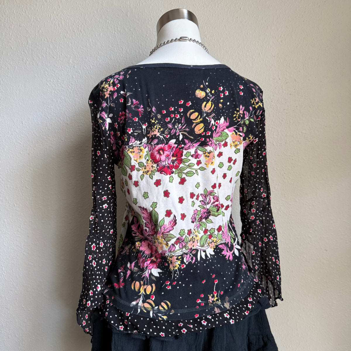 Flower boho sequin top