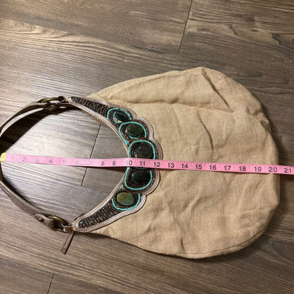 boho beaded hobo shoulder bag