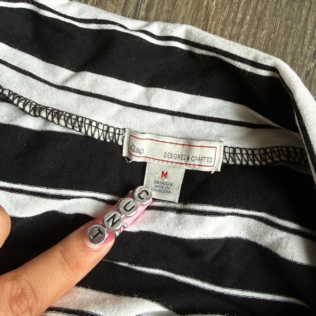 Misty’s striped maxi skirt