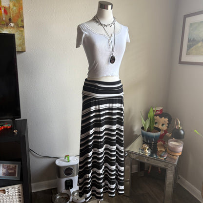 Misty’s striped maxi skirt
