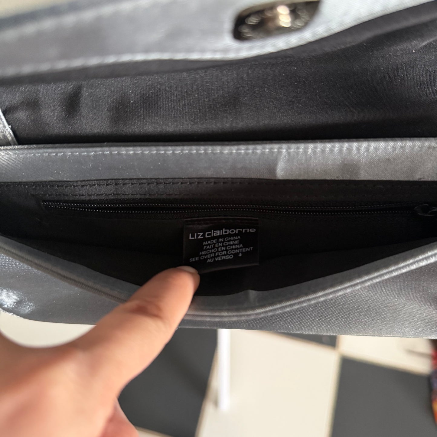 Liz Claiborne grey shoulder bag