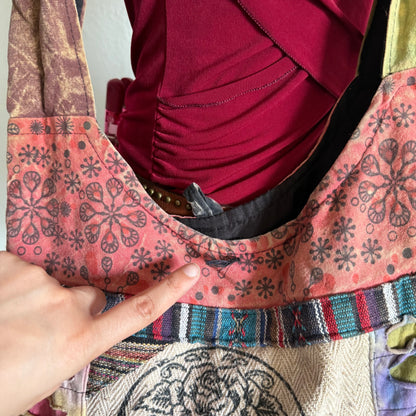Boho skull crossbody bag