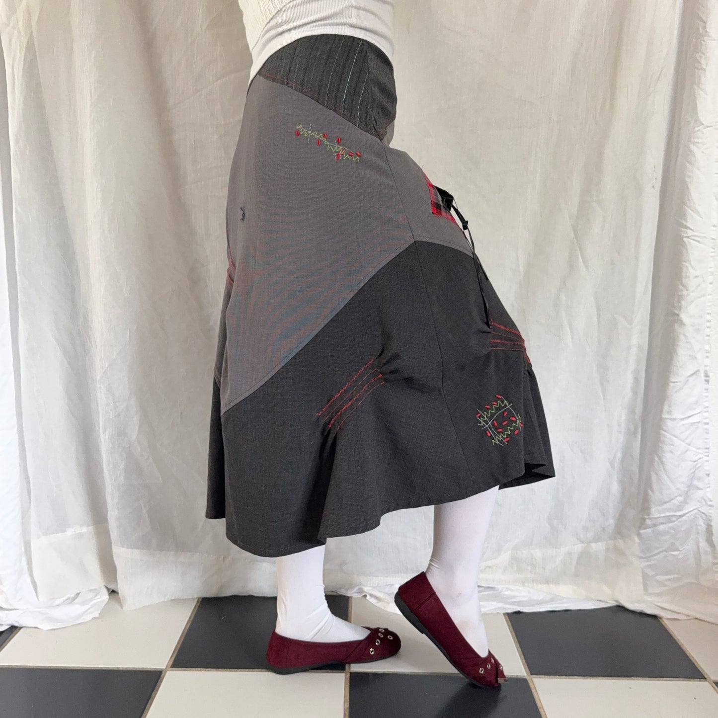 Euro grunge maxi skirt