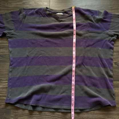 Purple and grey striped longsleeve