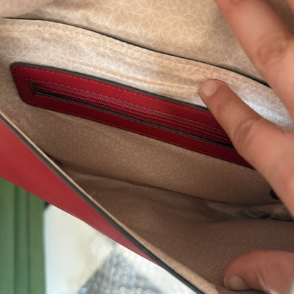 Red shoulder bag