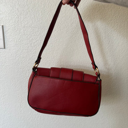 Red shoulder bag