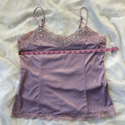 Fairy lilac purple sequin cami