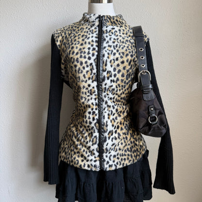 Cheetah zip up jacket