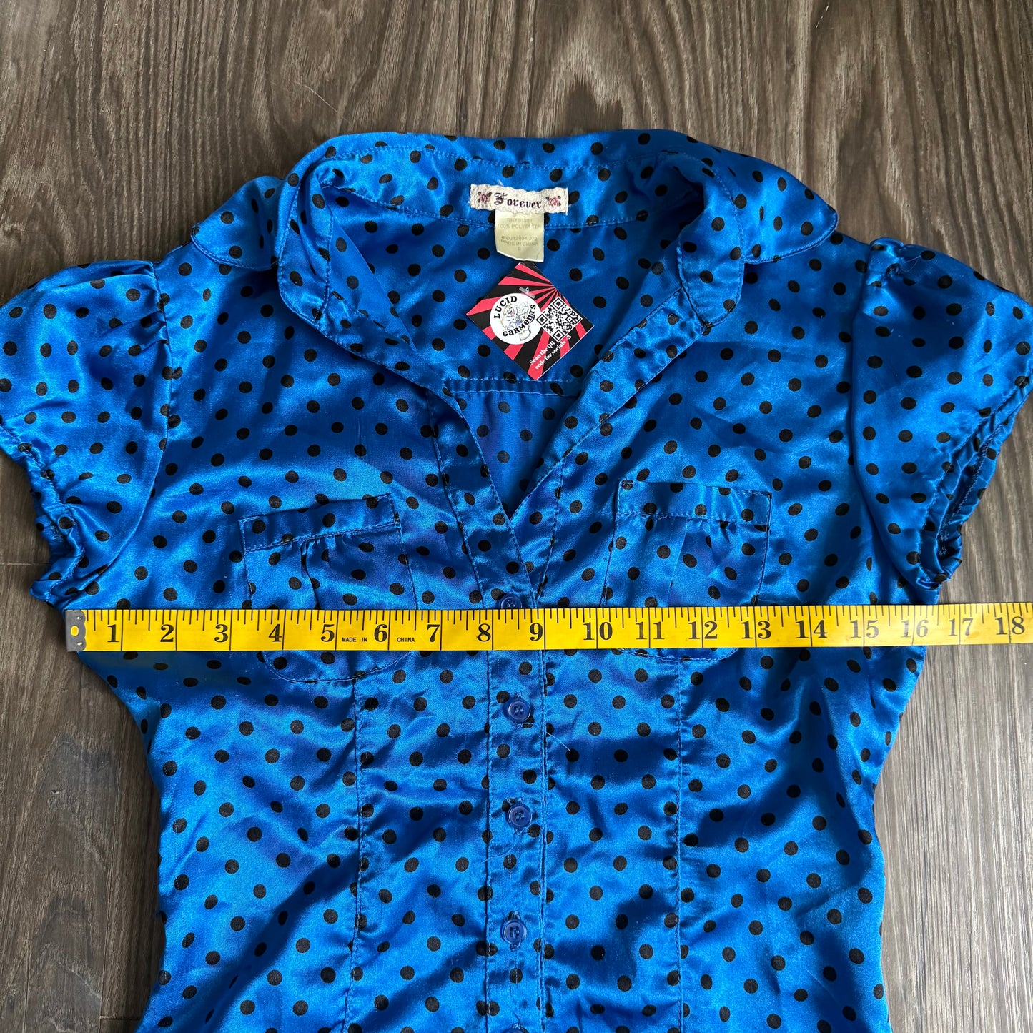 Polka dot babydoll button up