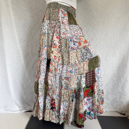 Cottage patchwork flower maxi