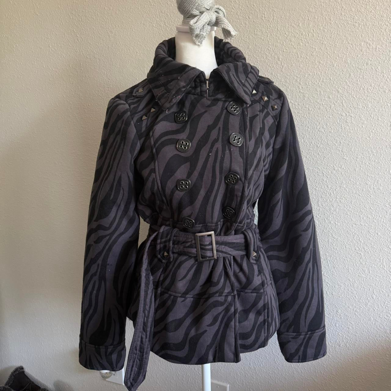 Zebra pea coat
