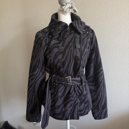Zebra pea coat