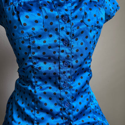 Polka dot babydoll button up