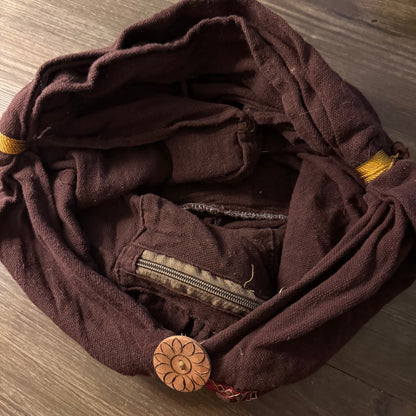 Boho beaded hobo bag