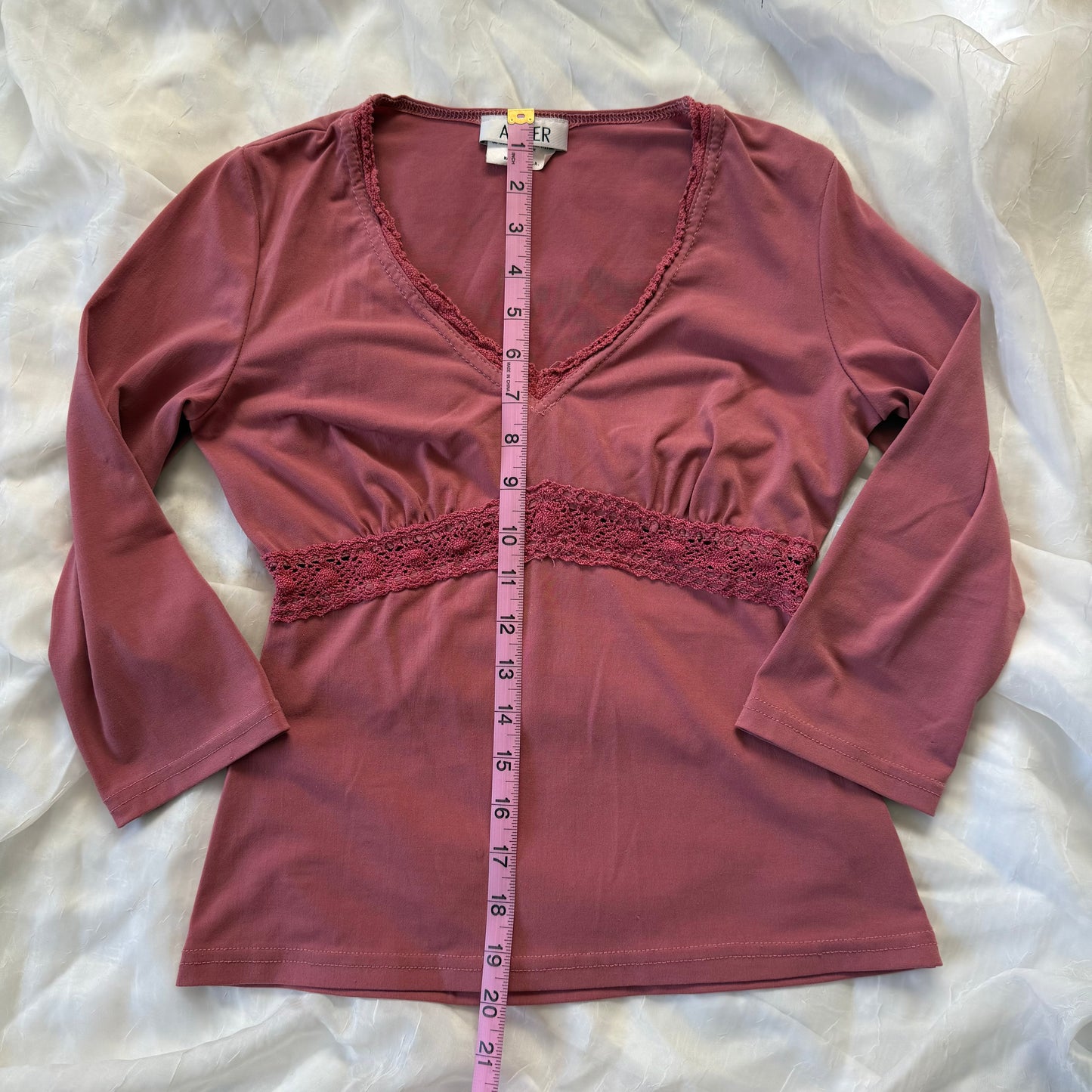 byer pink cottage lace top