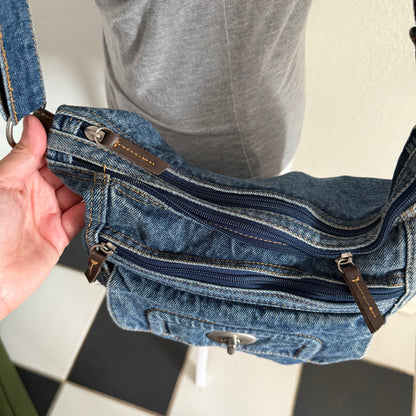 Denim crossbody bag