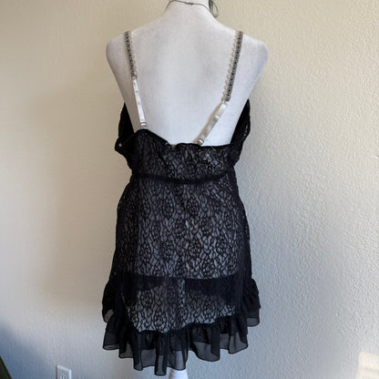 Black lingerie dress