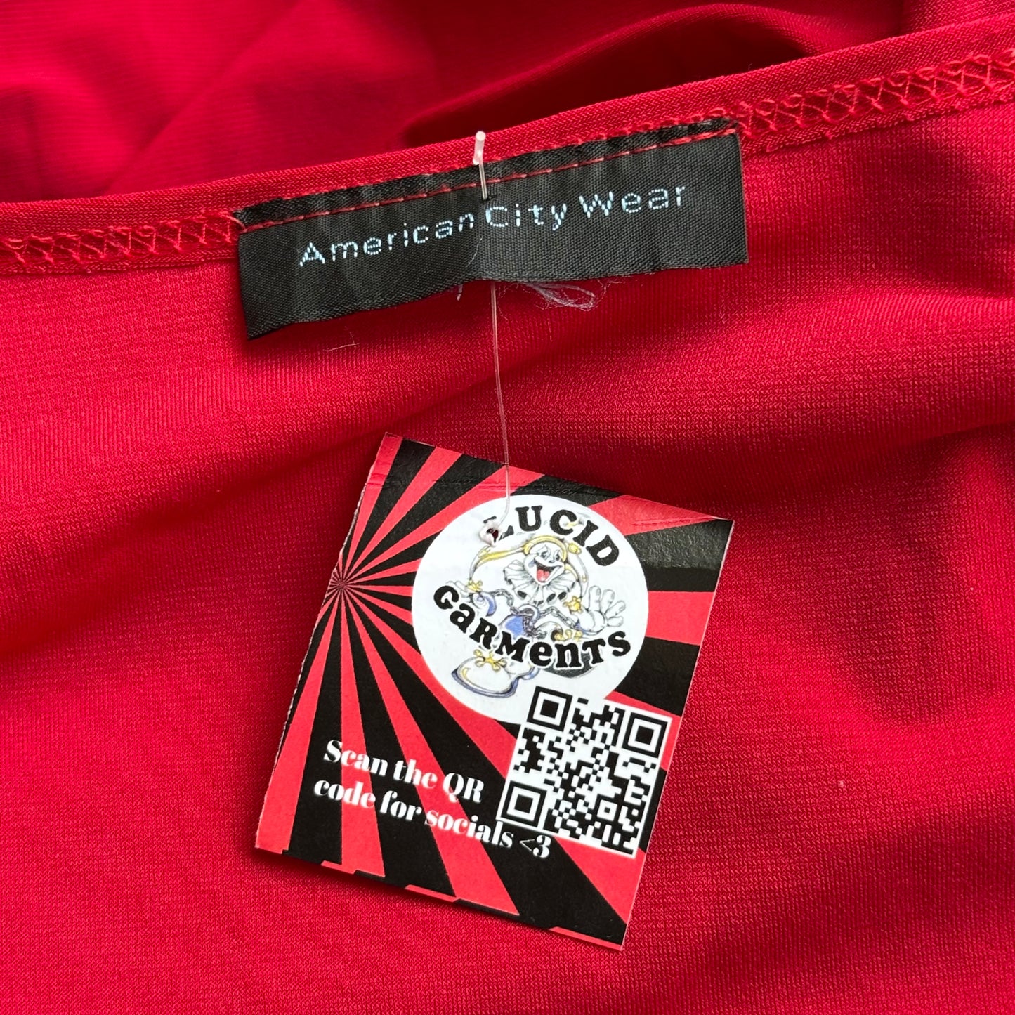 City red draped top