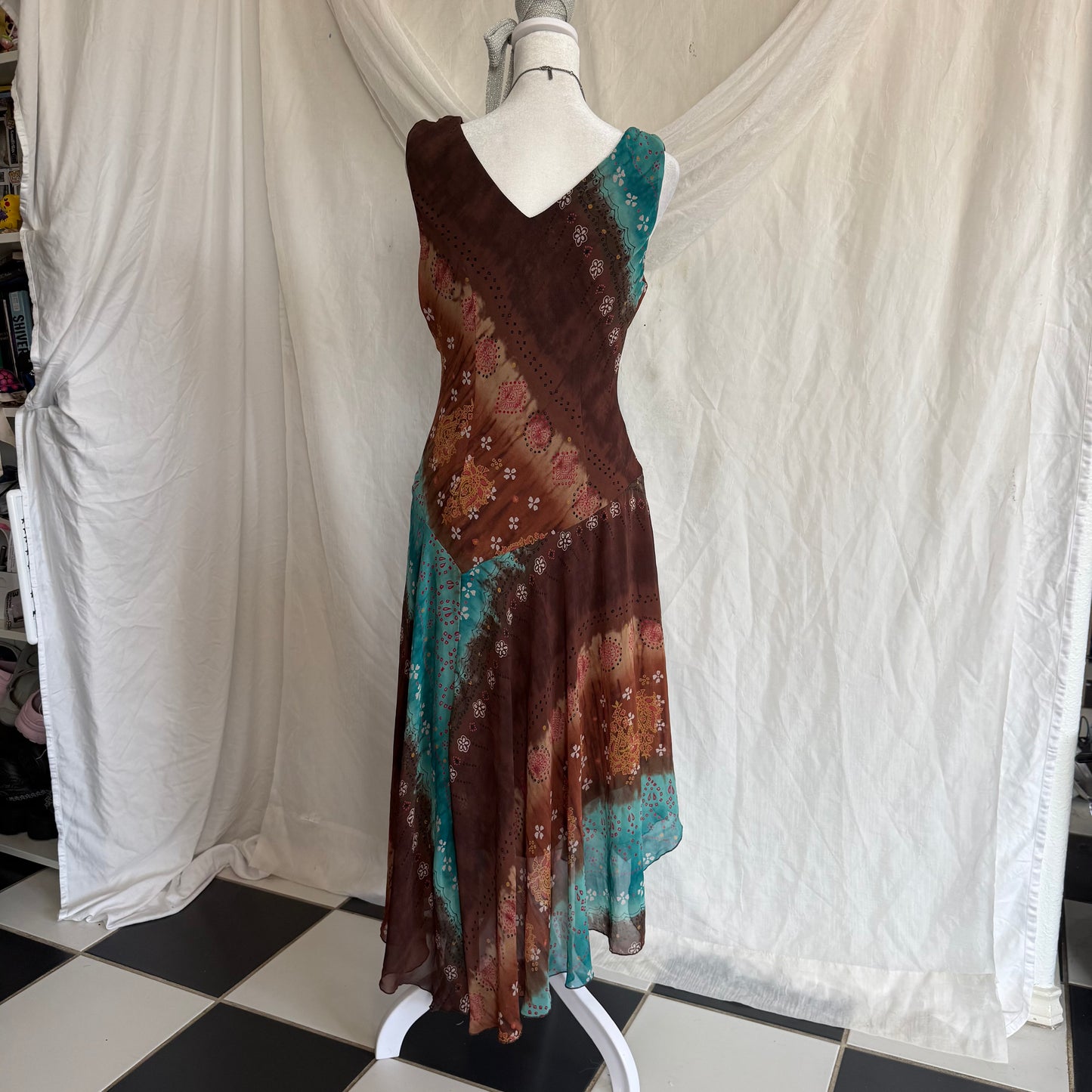 2000s fairy asymmetrical flower dress