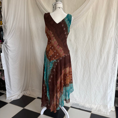 2000s fairy asymmetrical flower dress