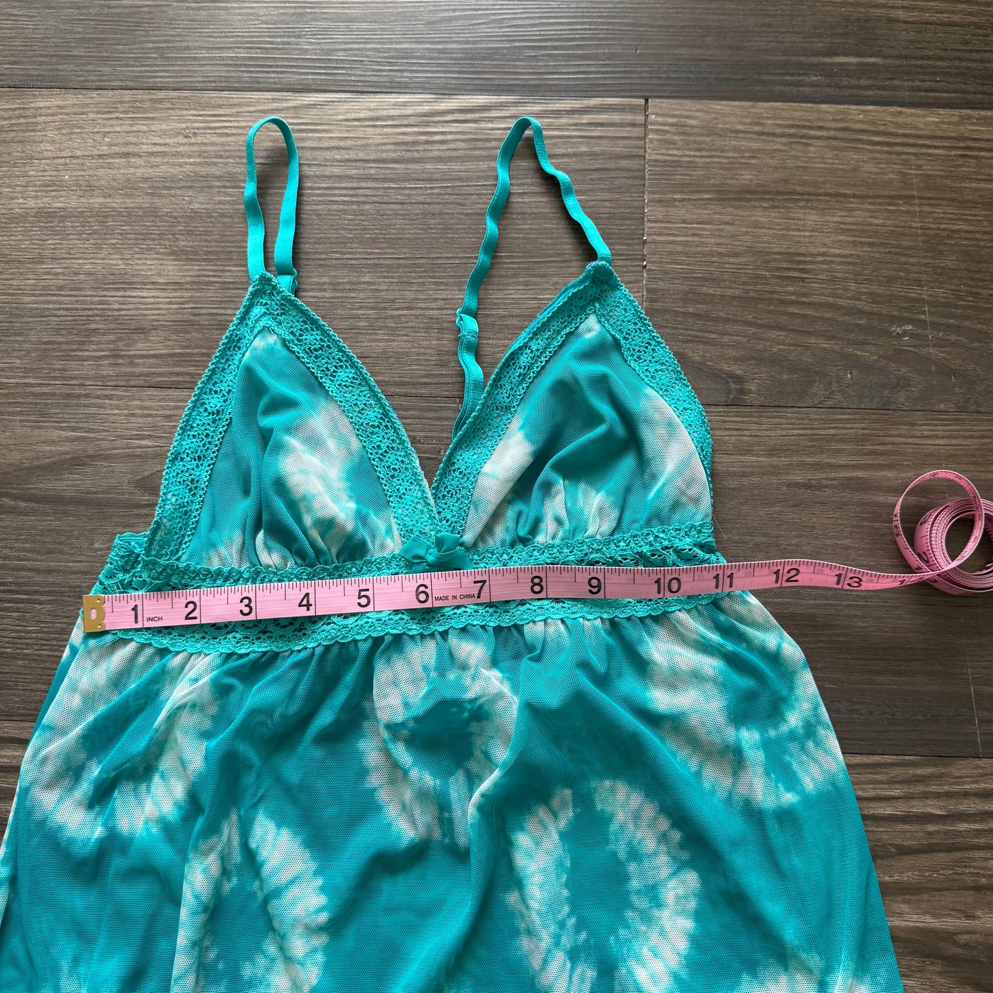 Boho turquoise lace cami top