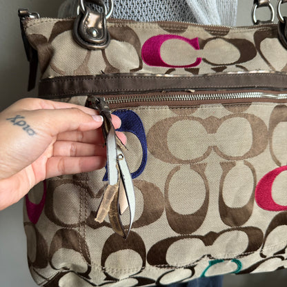 Coach Poppy signature canvas tote