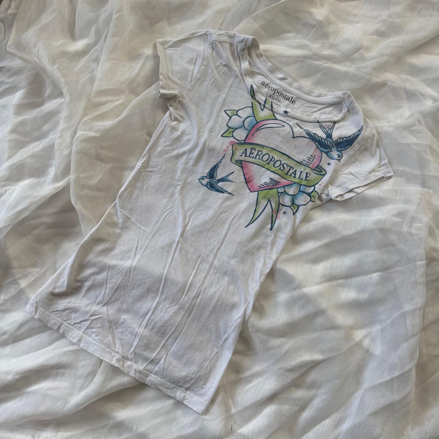 Aeropostale heart winged top