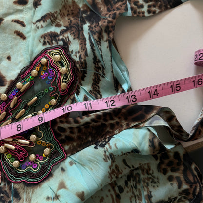 Caribbean Queen leopard butterfly dress