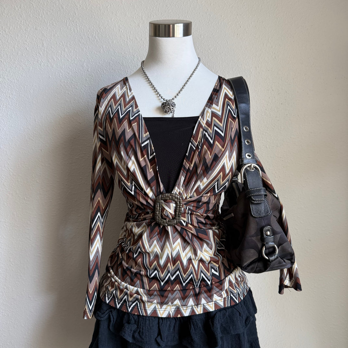Kelly’s abstract printed top