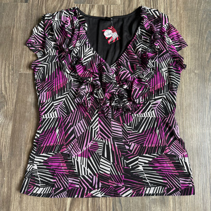 East 5th office ruffled top