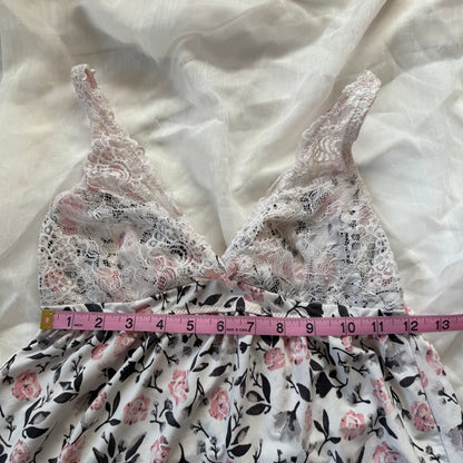 Baby pink rose lace cami
