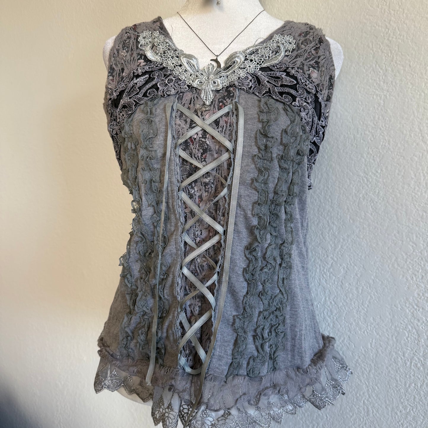Fairy grunge ruffle top