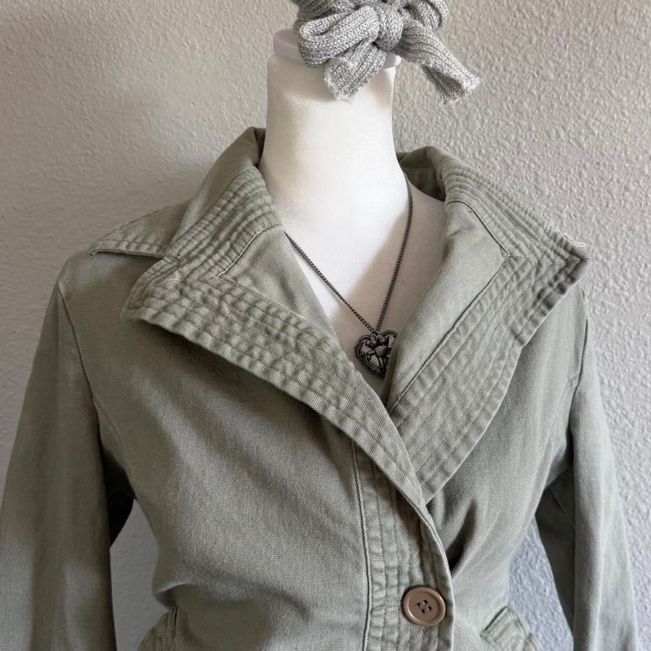 Matcha green button jacket