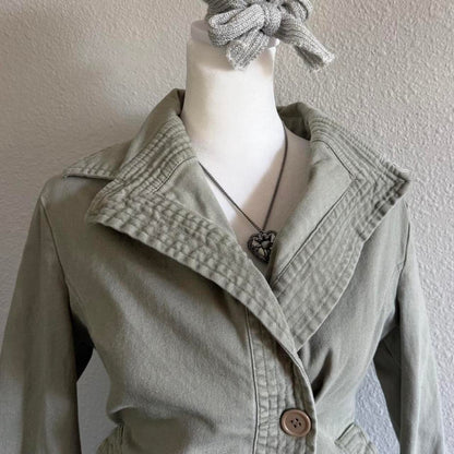 Matcha green button jacket