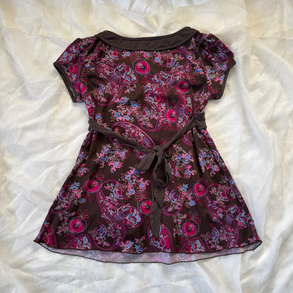 Flower babydoll boho top