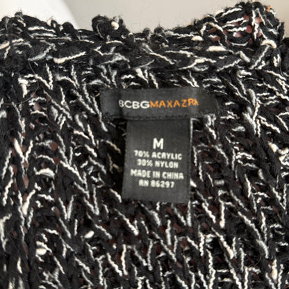 Knitted black crochet cardigan