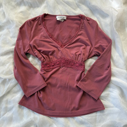 byer pink cottage lace top