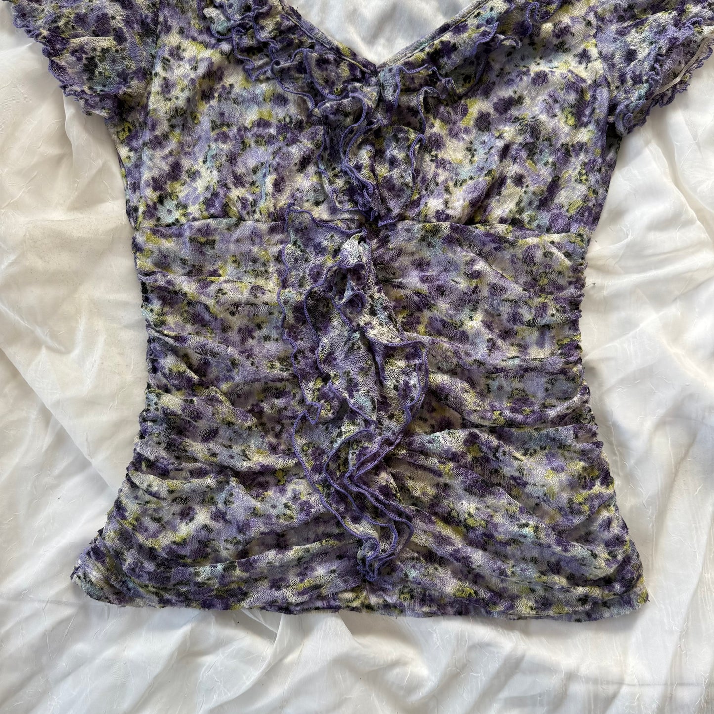 Fairy flower ruffle blouse