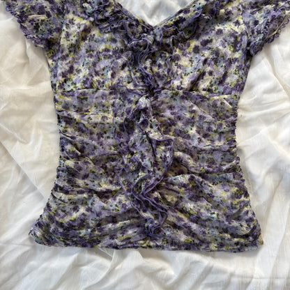 Fairy flower ruffle blouse