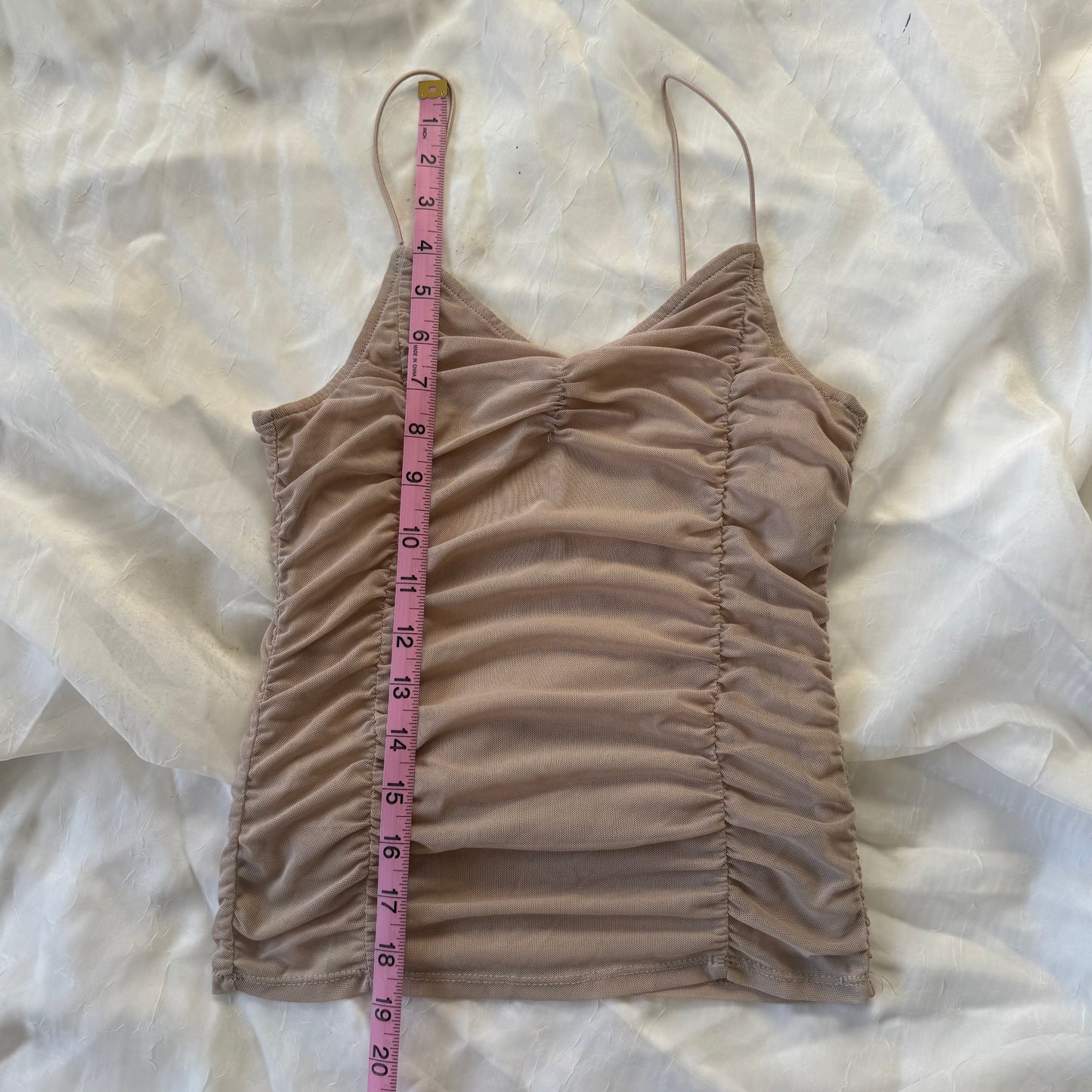 Beige cinched cami