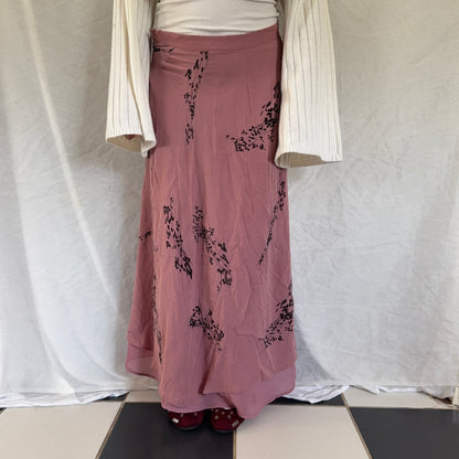 Cottage pink flower maxi