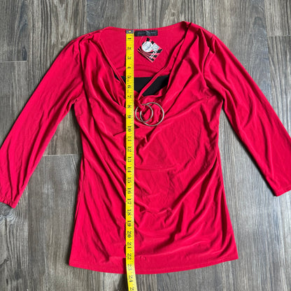 City red draped top