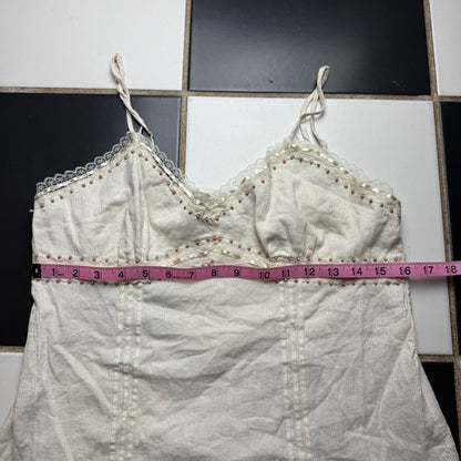 Fairy boho cream tank top