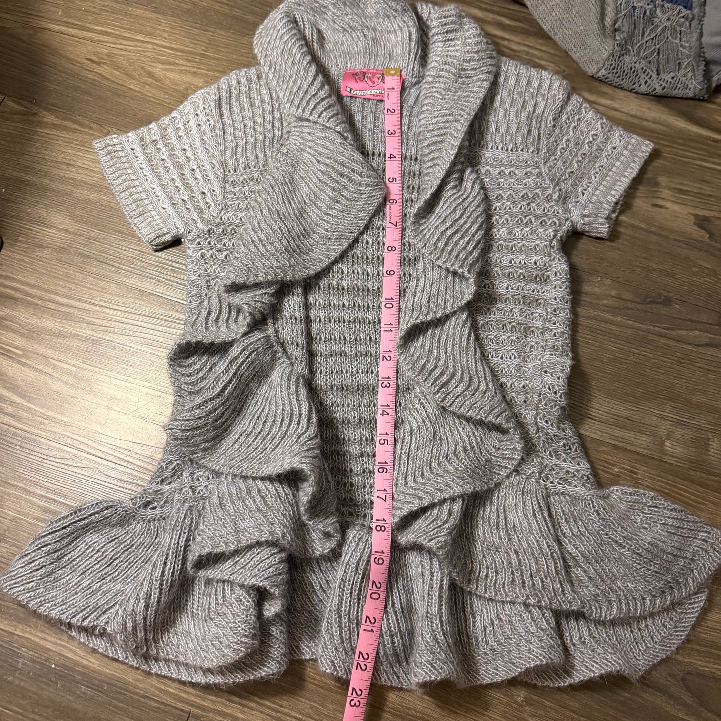 Grey Fairy ruffle cardigan