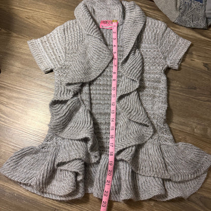 Grey Fairy ruffle cardigan