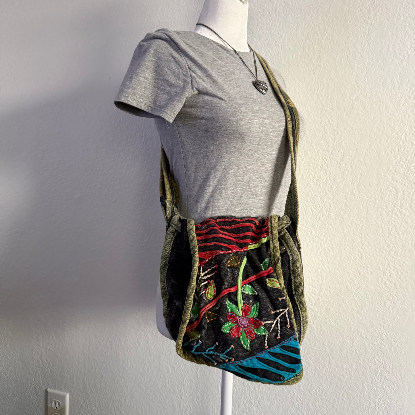 Flower whimsy crossbody bag