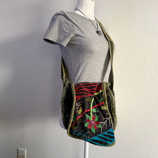 Flower whimsy crossbody bag